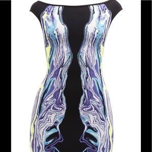 Herve Leger BRIDGET BONDAGE Multicolored DRESS
